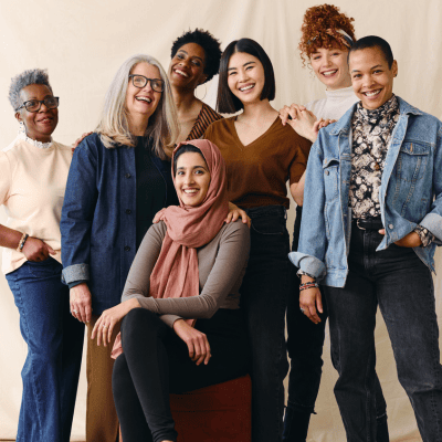 A diverse group of 7 women - Stock Photo
